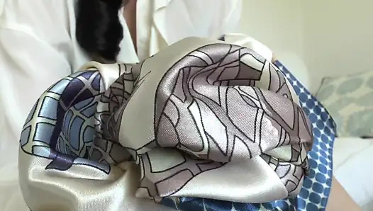 My New Satin Scarf Makes You Want to Cum and Weak, Scarf JOI, Lady Victoria Valente
