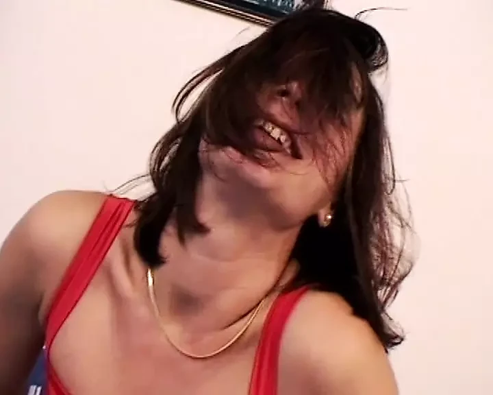 Beautiful French MILF tries her new nylons in solo action