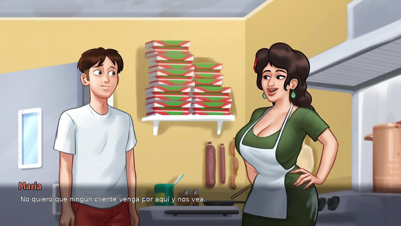 MY STEPMOM TAKES ME TO HER JOB SO WE CAN HAVE SEX IN THE KITCHEN - SUMMERTIME SAGA