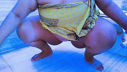 Saudi Arabian Hot Stepaunty Fucking in the Bathroom