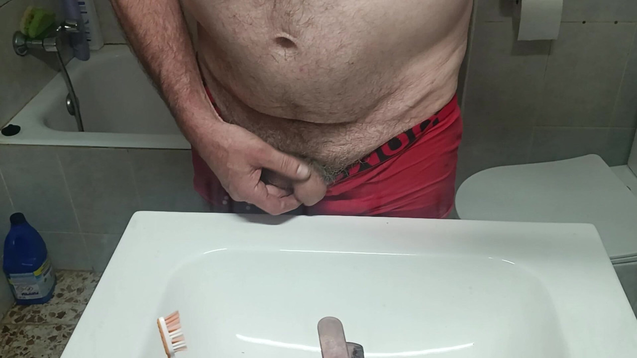 In front of the mirror