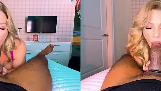 Vr 3d - büyük memeli orta yaşlı seksi kadın büyük zenci yarağını emiyor ve sikiyor