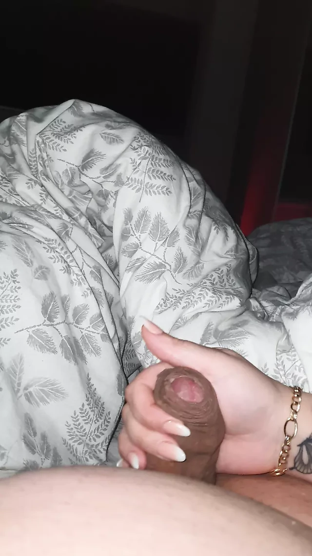 Step mom said that she needs to handjob step son dick today