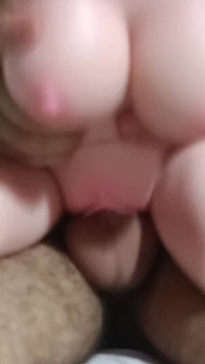 Fucking a sex doll on the bed | Clip 1