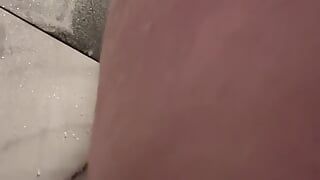In the shower again