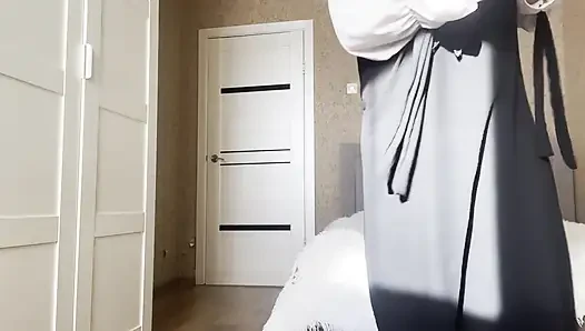 Külotlu çoraplı büyük götlü Arap üvey anne