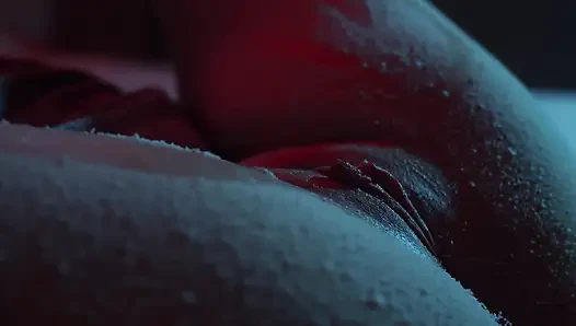Snow Falling on My Tits and Pussy - Softcore Christmas Tease Closeup