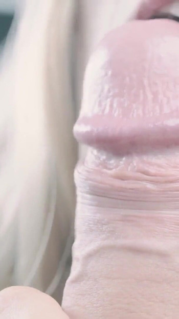 Memorable moment from "Hot amateur girlfriend playing with cock, sucking,sexy teasing, edging cock with tip of the tongue"