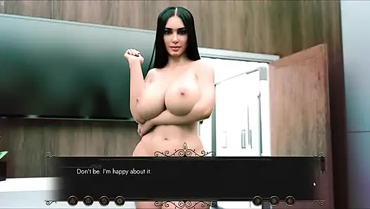 Betrügende stiefmutter verführt stiefsohn mit ihrem sexy körper, während sie allein im haus sind und dann sex haben