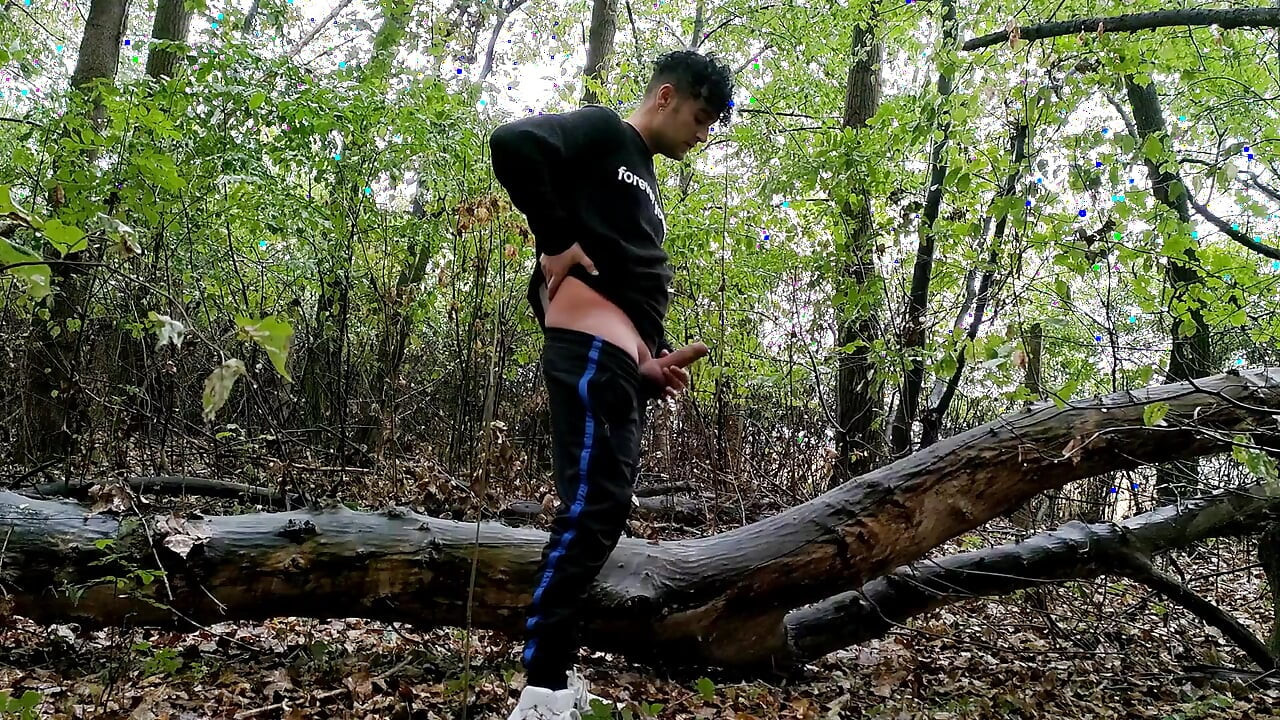 Intense Masturbation - 2 Cumshots, Second Cumshot Bigger Than First - Rainy Day Cum in Forest
