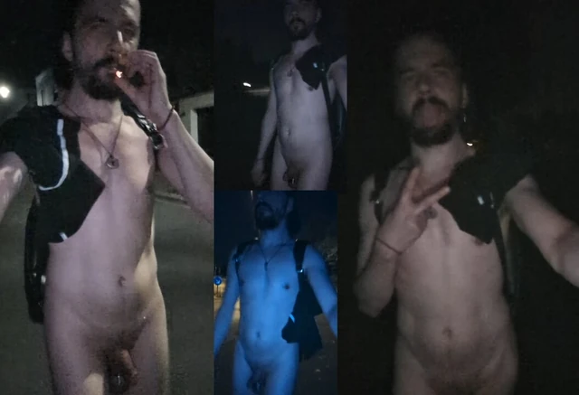 Naked Between Shadows and Streetlights – Caught More Than Once
