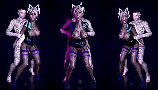 Di Klub Malam, Mulatto Panas Disetubuhi Oleh Kontol Putih Besar