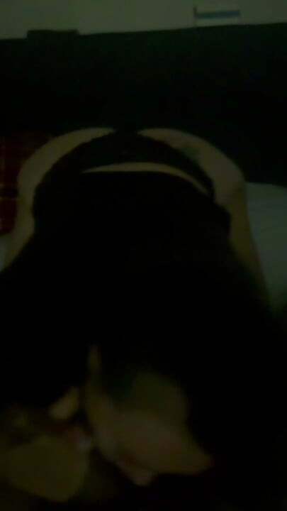 Ruby Exposed Blowjob in Black Thong
