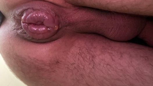 Alxtoyboy My first time Anal pump and gape with my lovely Dildo