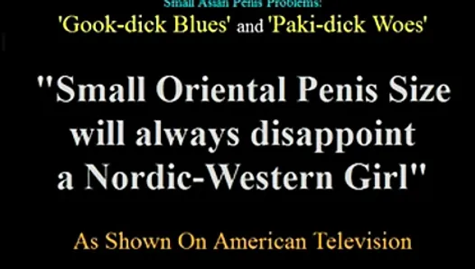 Small Oriental Penis Size always disappoints Western Blondes
