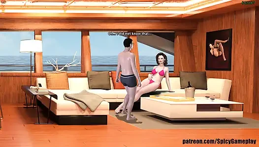 Willy D'nin maceraları: ateşli orta yaşlı seksi kadın yatta yarak sıvazlıyor bölüm 4