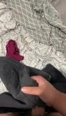 变态继子用裤子打手枪