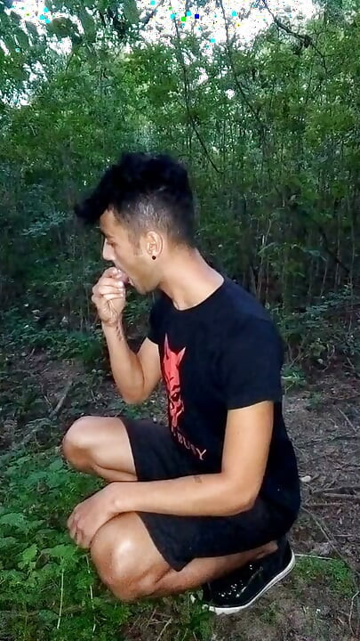 Eating Own Cum From Glass