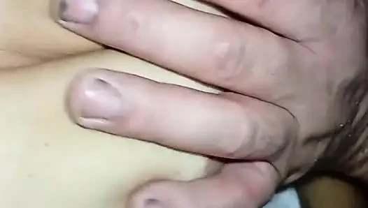 It ends on her nipples, a long time for viewing