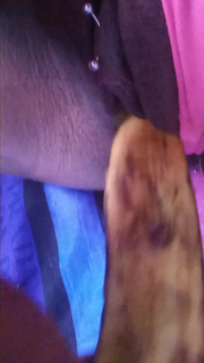 Fucking My Black Hairy Pussy with a Banana Load Moaning Orgasms