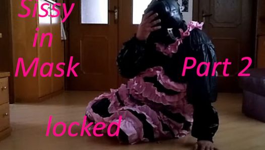 Sissy locked in Mask Hood again  Part 2