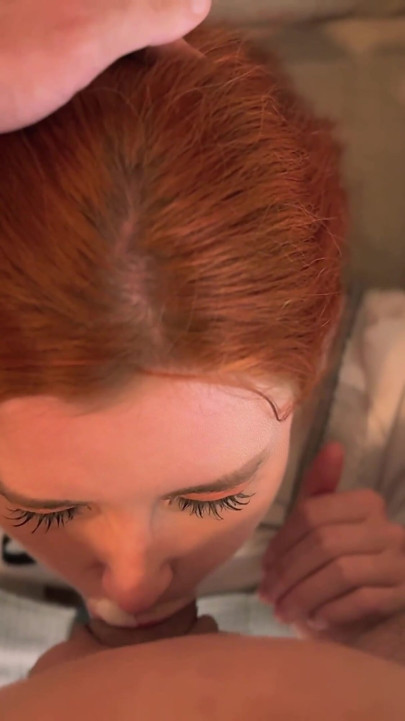 Passionate Fucking with Redhead Student and Cum On Face | Clip 1