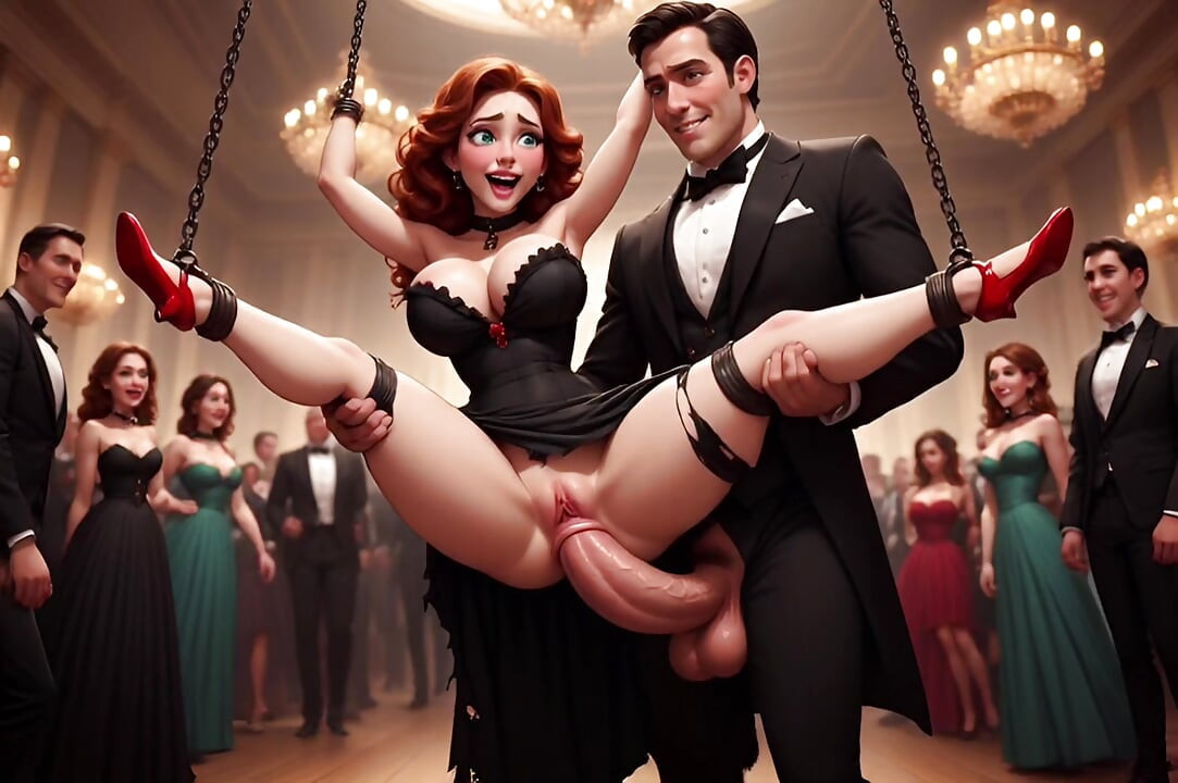 Public sex, prom, Redhead, animation, Uncensored Hentai, BDSM, Big Breasts, Funk