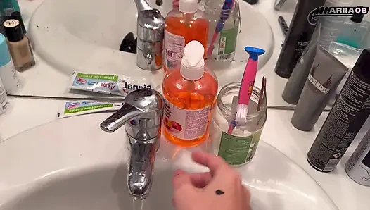 Küçük Fransız gotik testi, çift dildo popo ve vajina