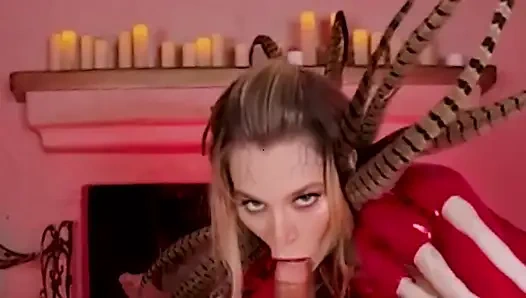 Vrcosplayx sebagai blake blossom sebagai beatrice menjadi succubus keabadiannya untuk meroket kontolmu bagian 1