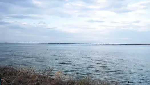 Volga marge in evening