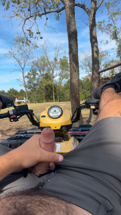 Shooting a load on my four wheeler