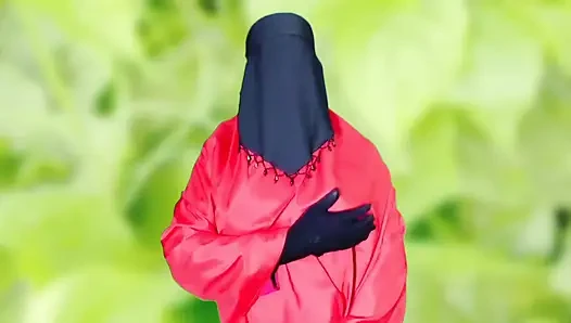 Bangladeşli güzel kadın burqa giyiyor seks yapıyor ve edepsizce konuşuyor