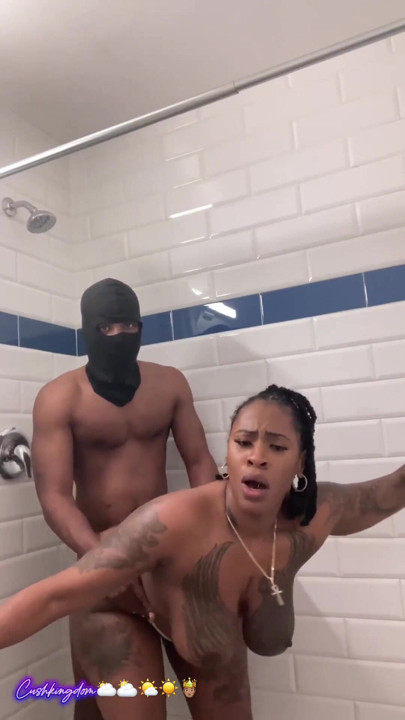 Big titty big booty Sex Goddess gets fuck hard in shower! | Clip 1