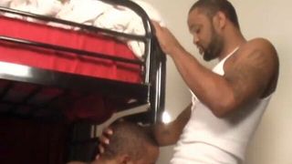 Two hardcore thugz deepthroat a big black cock