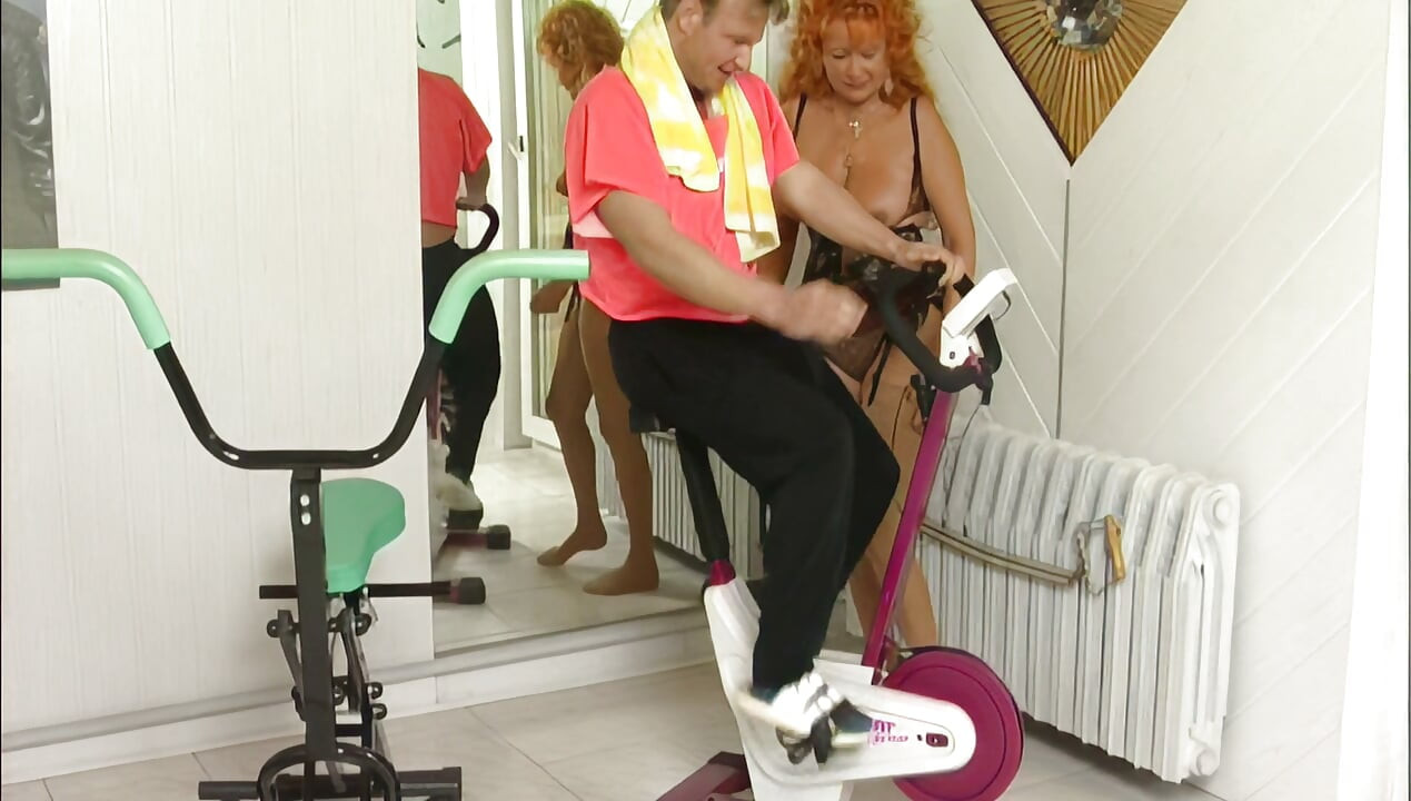 Redhead GILF Takes Cock Deep on Sex Swing