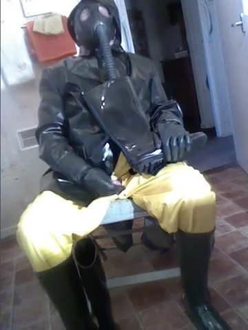 Early morning rubber wank.