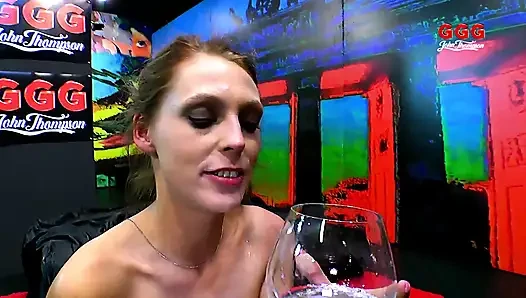 Hot Brunette Fucks Multiple Huge Dicks and Bukkake