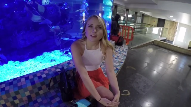 Blonde Alyssa Cole Tries Hard Stranger Cock on the Train