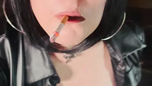 Beautiful Nymph, Tina Snua, Smoking A Superking Cigarette With Lots Of Nose Exhales & Snap Inhales