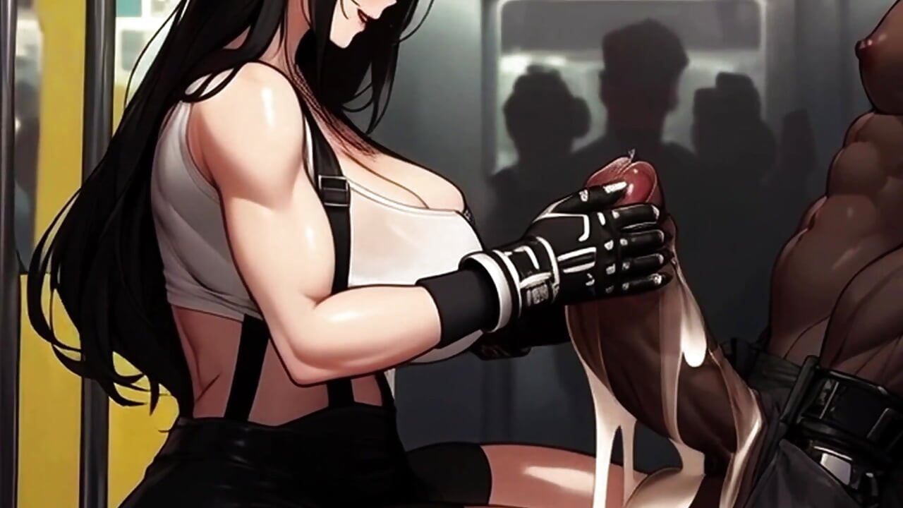 Tifa Gives Strangers Sneaky Handjobs On The Midgar Train