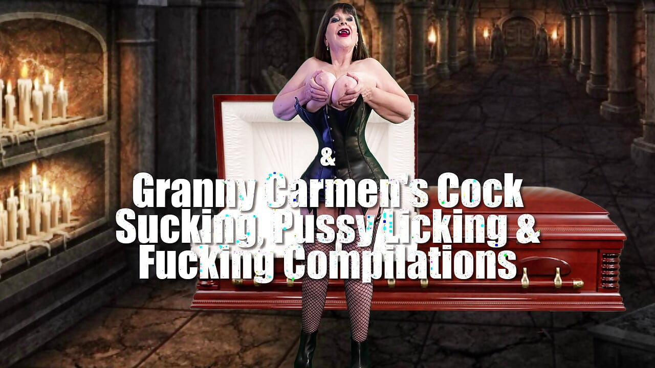 Granny Carmen's Assorted Superhero Cosplay Cocksucking Compilation