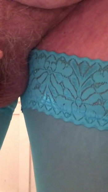 Spectacular moment from "Pissing, then I oum 2 times.. Crossdresser twists his nipples, drips precum, pisses, estims and"