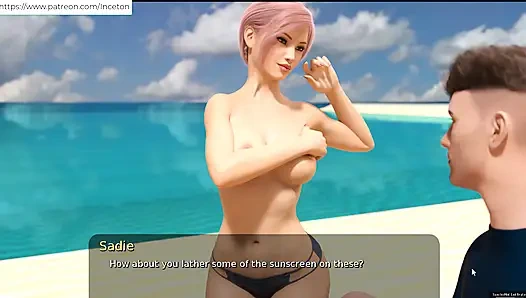 Summer mia ile plajda onu parmakladık