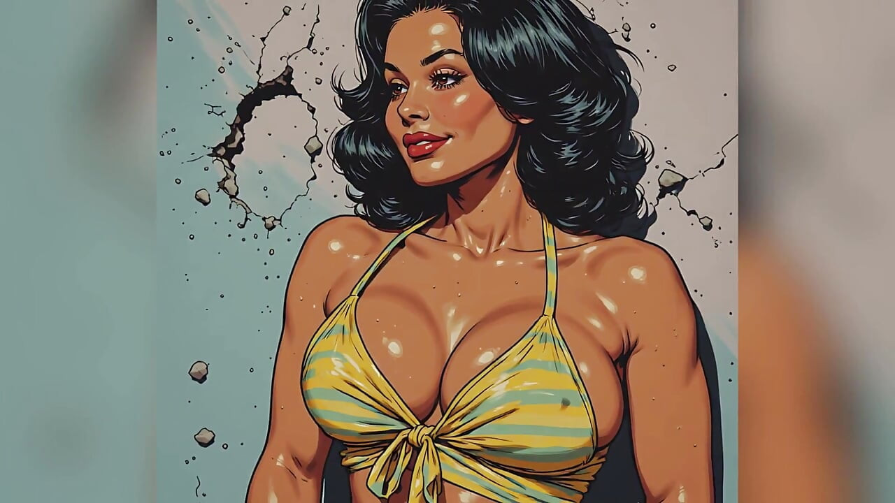 Big Boob Babes in Swimsuits Art