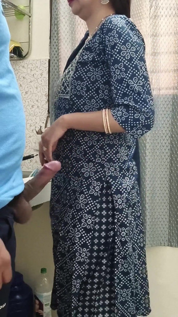 Captivating moment from "Newly married bhabi fucked by her devar in kitchen- Devar ne bhabi ke laakh mana karne pe bhi chod"