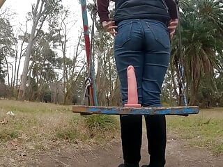 I Play on The Swing with My Big Dildo