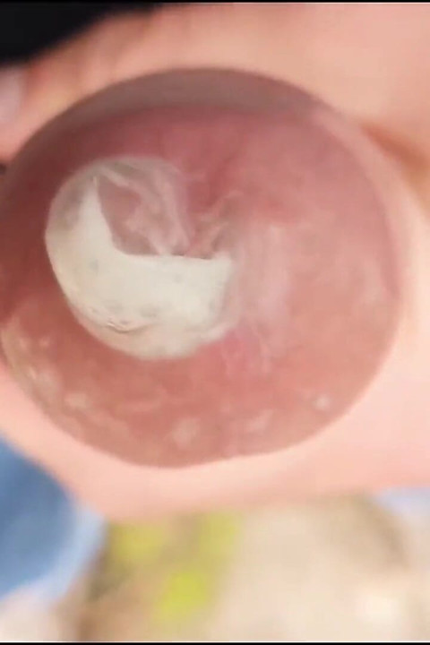 Edging with Condom It Is Creamy Precum, Two Horny Cumshots and Foamy Cum Mess