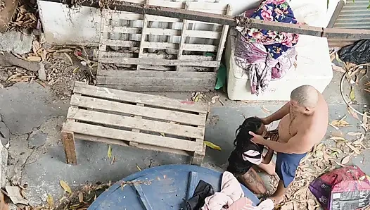 in the backyard with skinny lesbian 100%anal