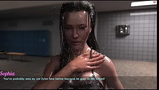 Dylan wanted to shower where Sophia bathed went to common shower he got a big dick