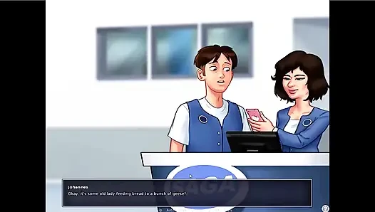 Summertime saga - Josephine gave Johannes a blowjob behind the counter ... Johannes fucked Tina